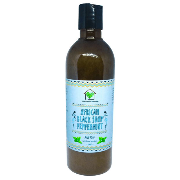 500ml Peppermint African Black Soap Body wash