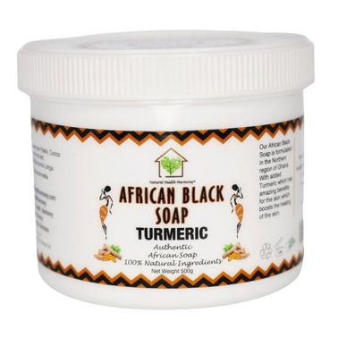 500g African Black Soap Turmeric 