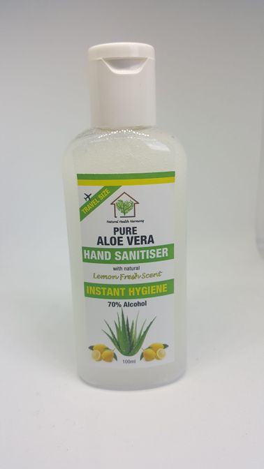 100ml Aloe Vera Hand Sanitiser with Fresh Lemon Scent